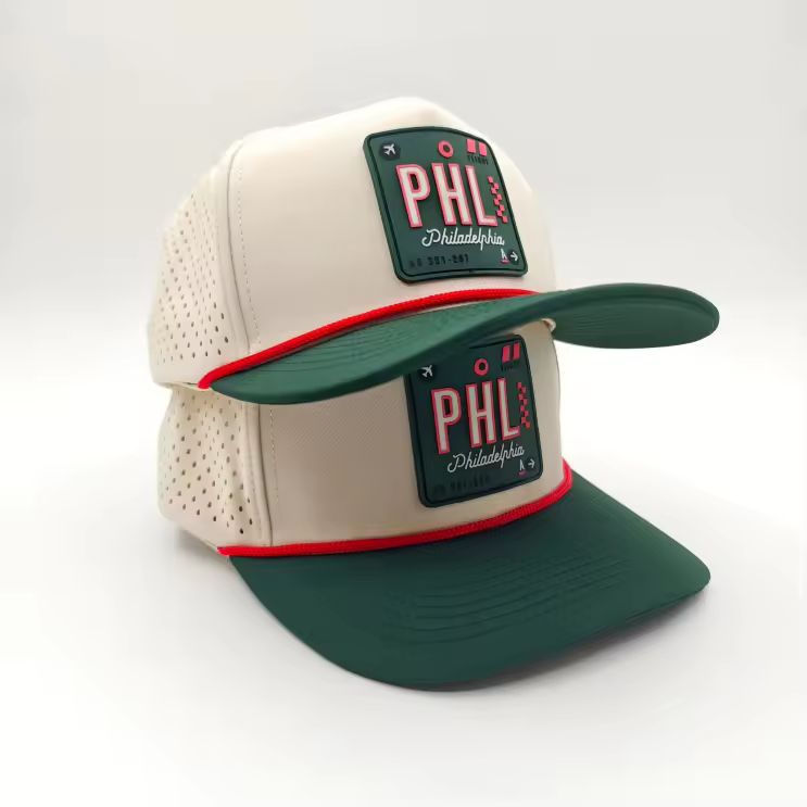 Stack of Philly Hats in various colors highlighting bold Philly-themed embroidery and premium structured design.
